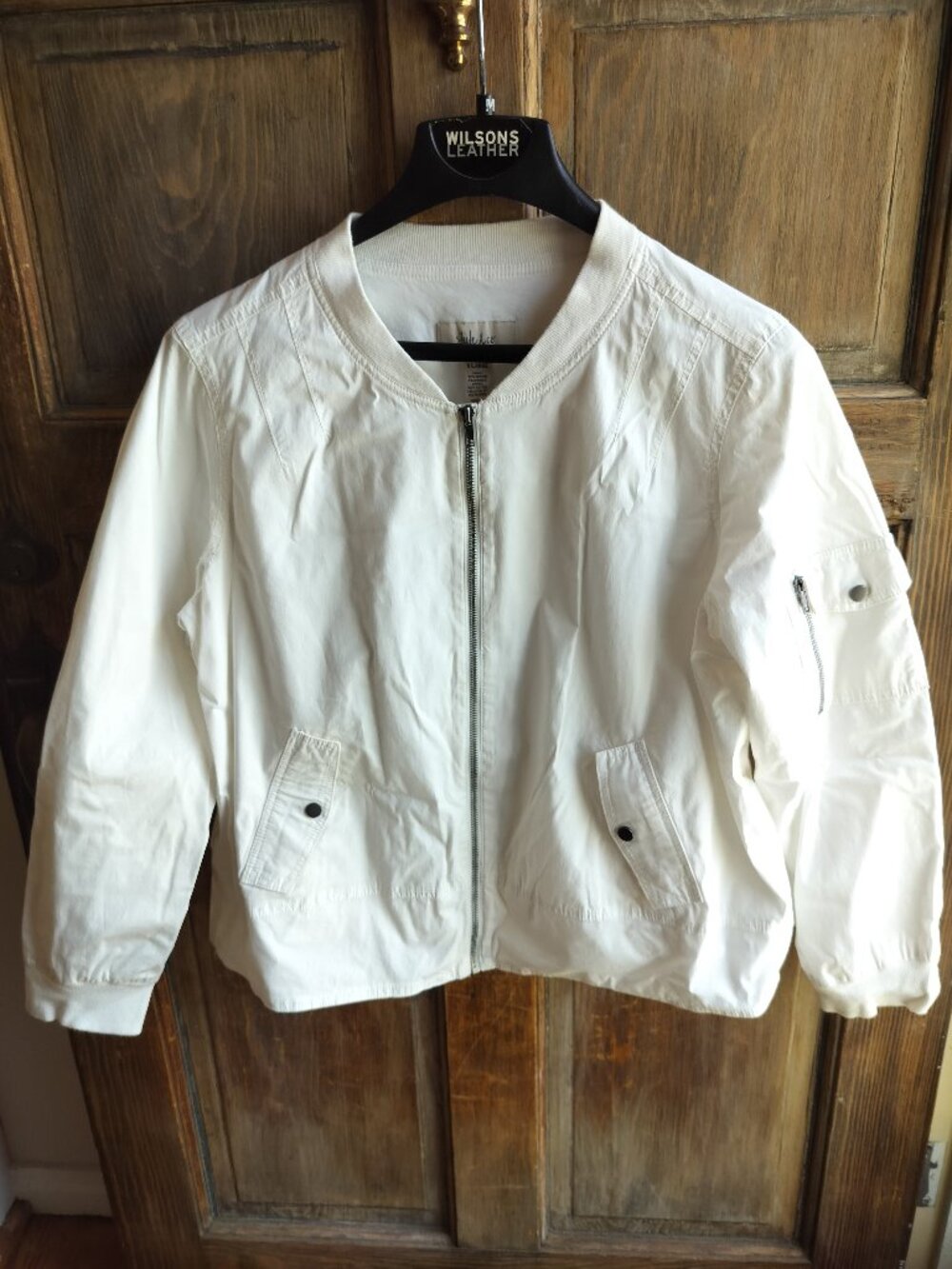 Ladies White Cargo Jacket